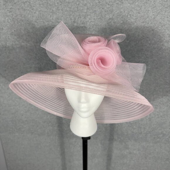 KENTUCKY DERBY HAT/ SUNDAY CHURCH MTG. HAT ; PASTEL PINK COLOR - Picture 3 of 7